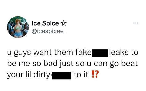 did ice spice get leaked|Ice Spice Responds to Alleged Sex Tape Leaks